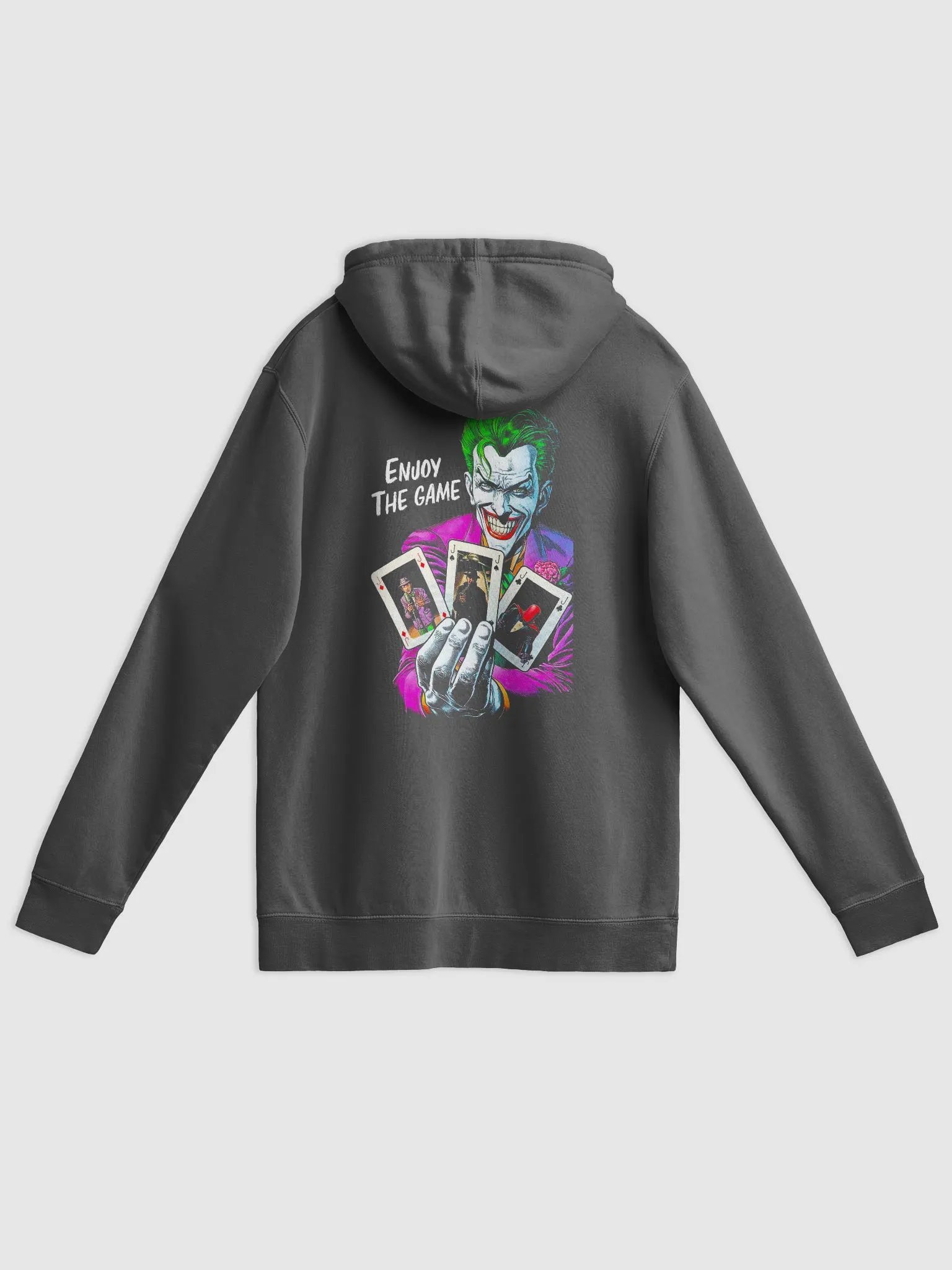 Grinning Gambler Pigment-Dyed Hoodie | Unique & Stylish Streetwear Pullover product image (2)