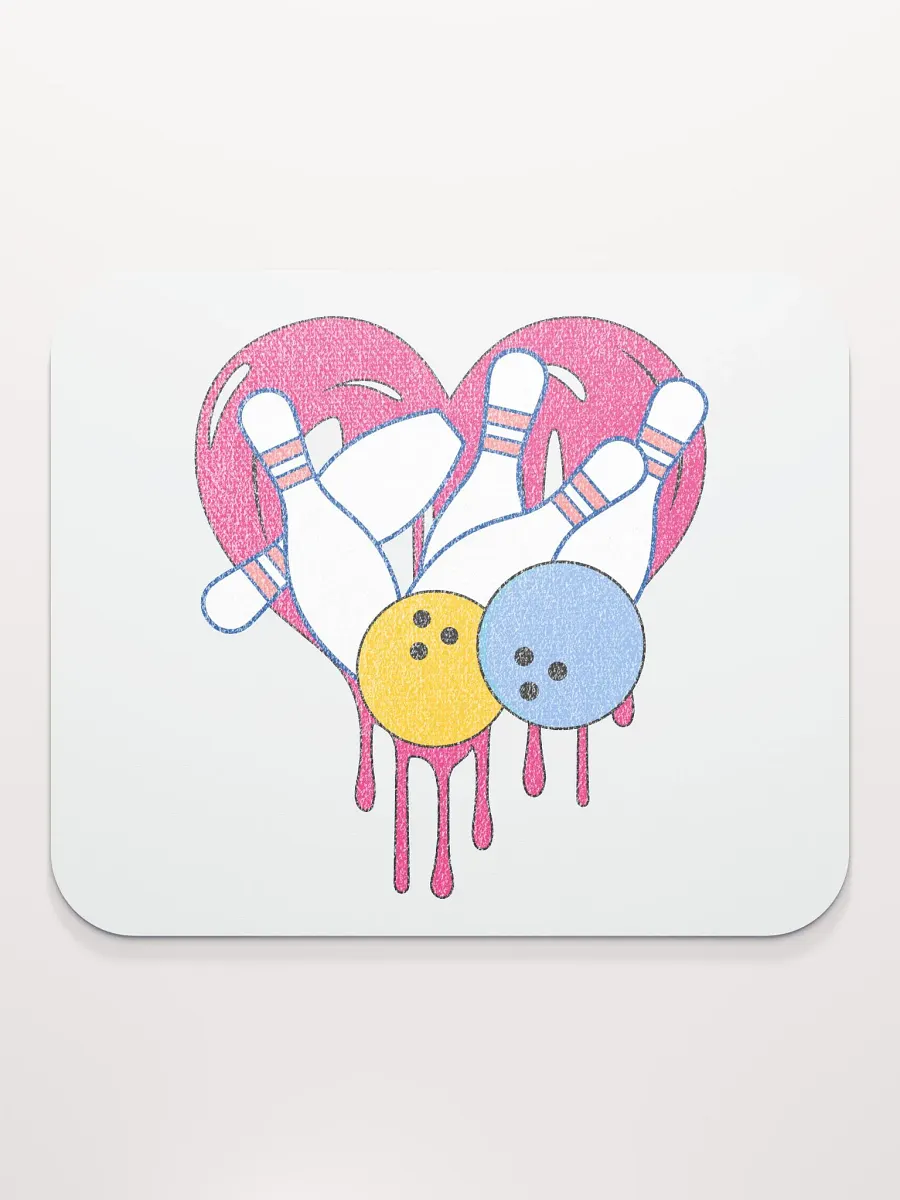 Heart Bowling Strike Mouse Pad product image (2)