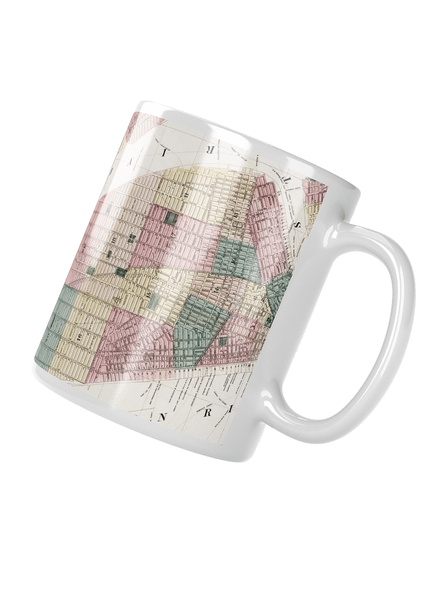 Vintage Manhattan Map White Glossy Mug product image (2)