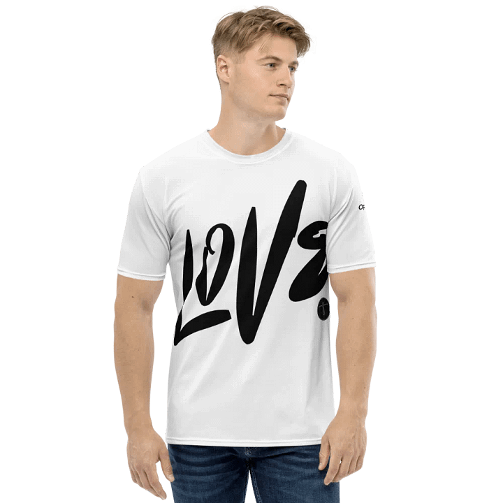 Love & Peace - White - Crew Neck T-Shirt product image (1)