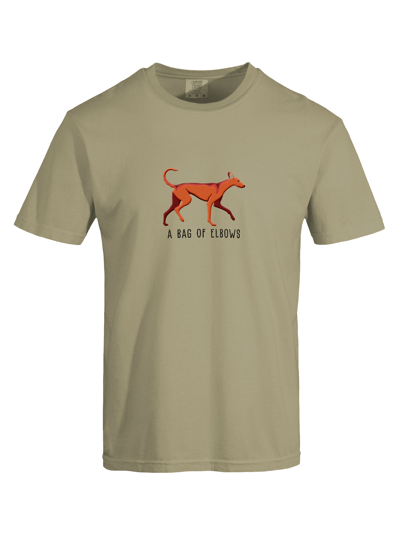 A Bag of Elbows T-Shirt(Embroidered) of an Ibizan Hound(Red) product image (40)