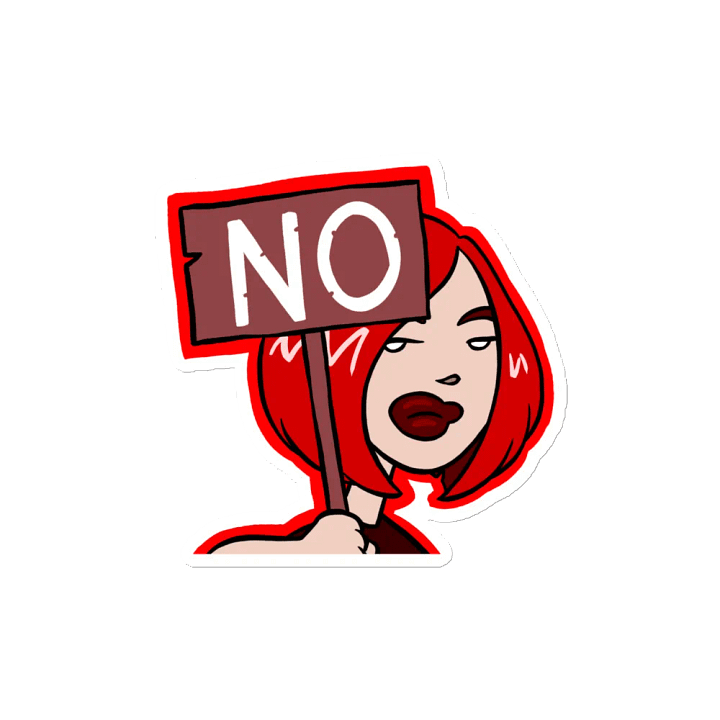 Bold Flitter 'NO' Die-Cut Magnet product image (2)