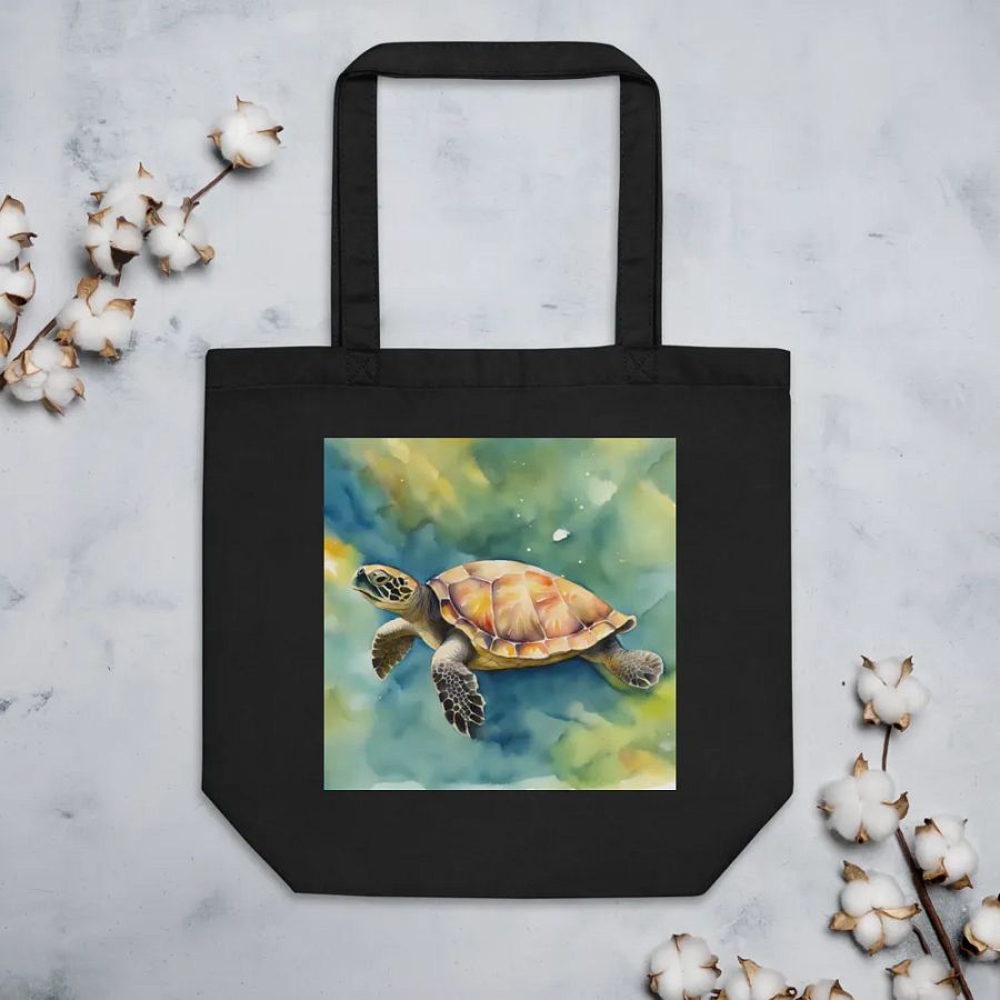 Sea Turtle DIML, Organic Cotton Twill Tote Bag product image (4)