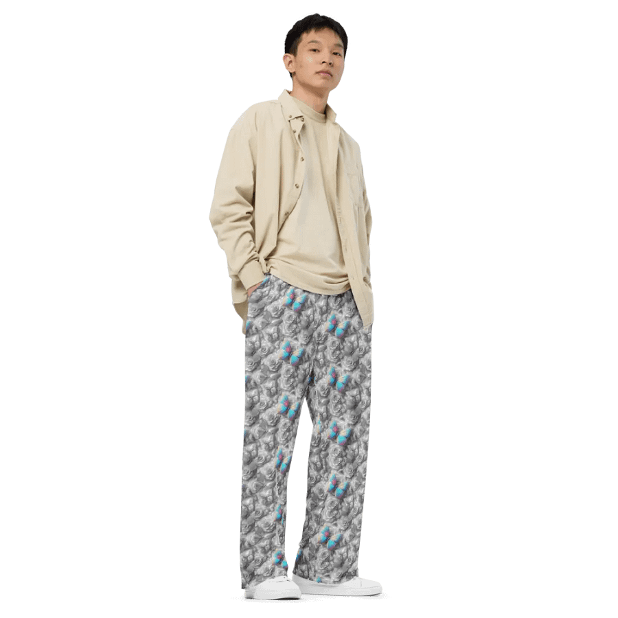 Dimensional Illusion Unisex Wide-Leg Pants product image (3)