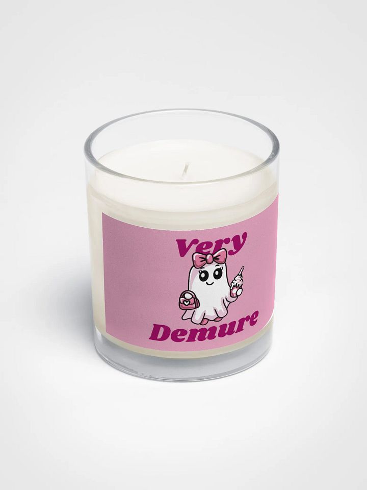 Very Demure Cute Ghost Soy Wax Glass Jar Candle product image (2)