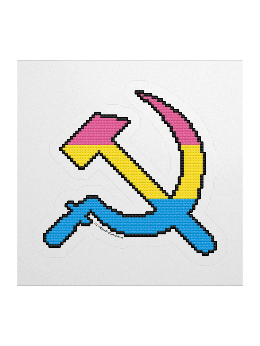 Pan Pride Hammer & Sickle Kiss-cut Sticker product image (1)