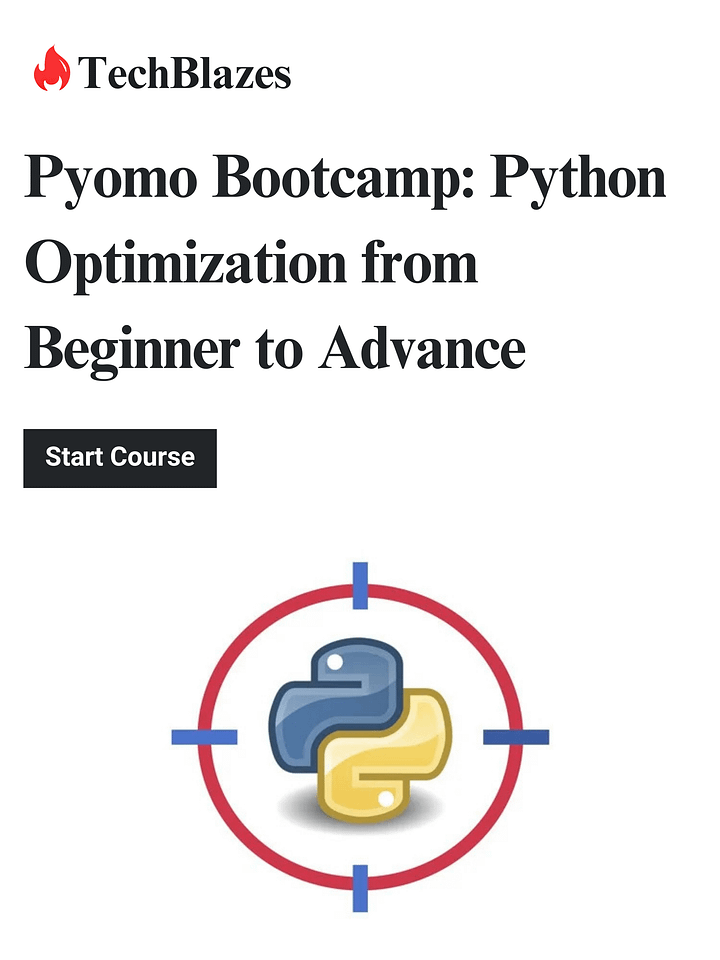 Pyomo Bootcamp: Python Optimization from Beginner to Advance product image (1)
