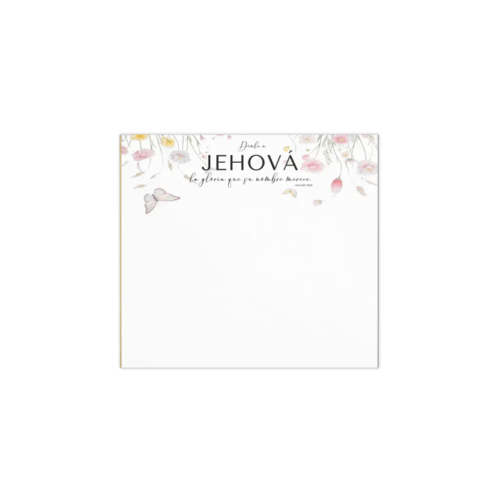 "Denle a Jehová la Gloria" | Salmo 96:8 | Butterfly Floral Pad product image (1)
