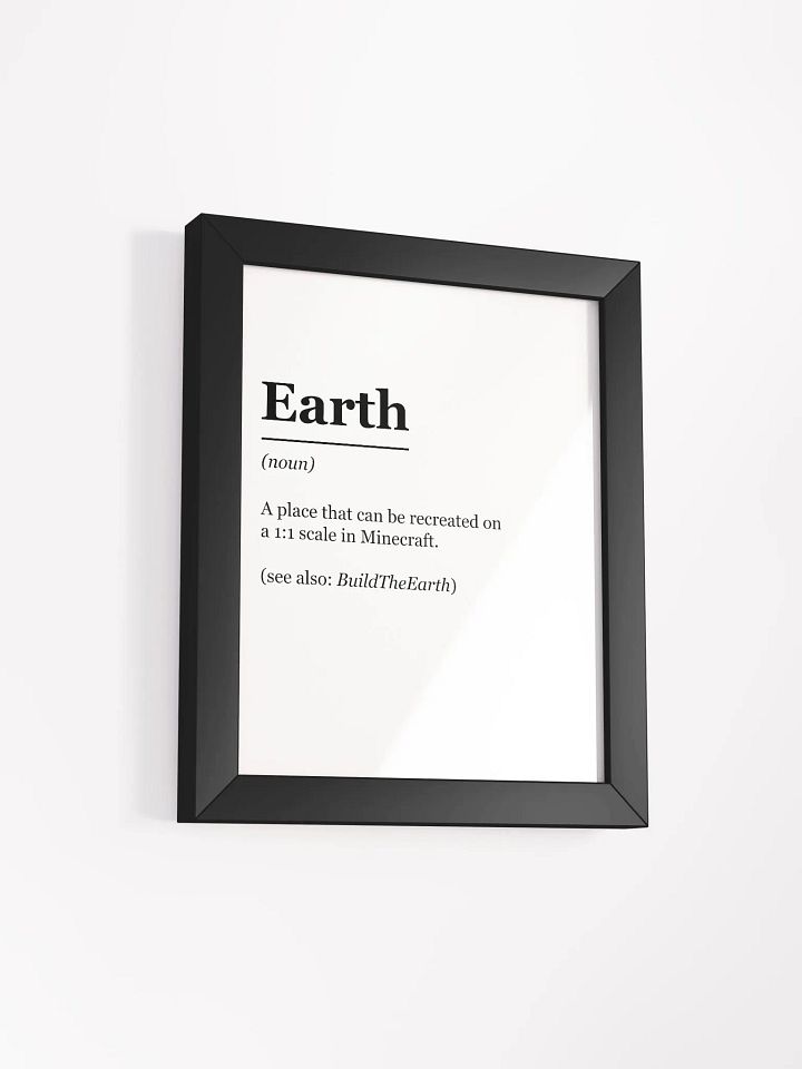 "Earth: Defined" Framed Poster product image (2)