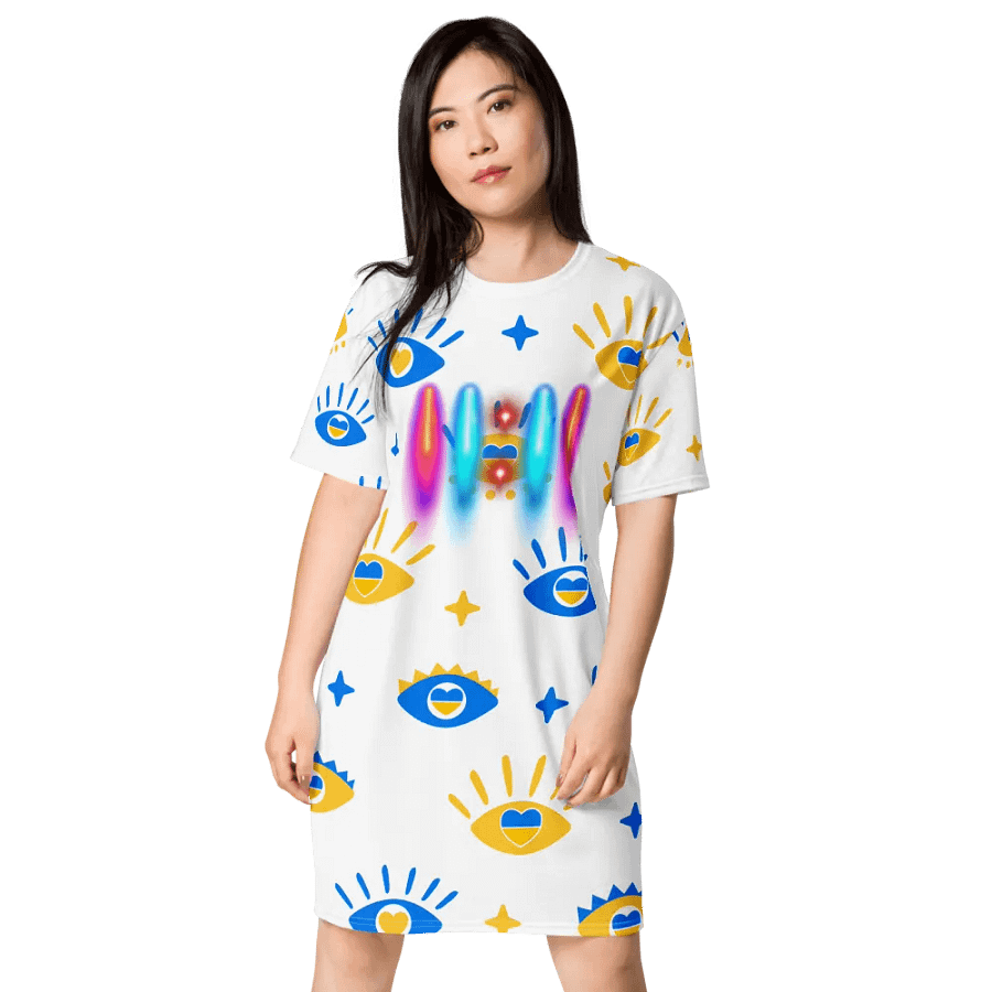 11:11 Evil Eye Divinely Protected All-Over T-Shirt Dress product image (1)