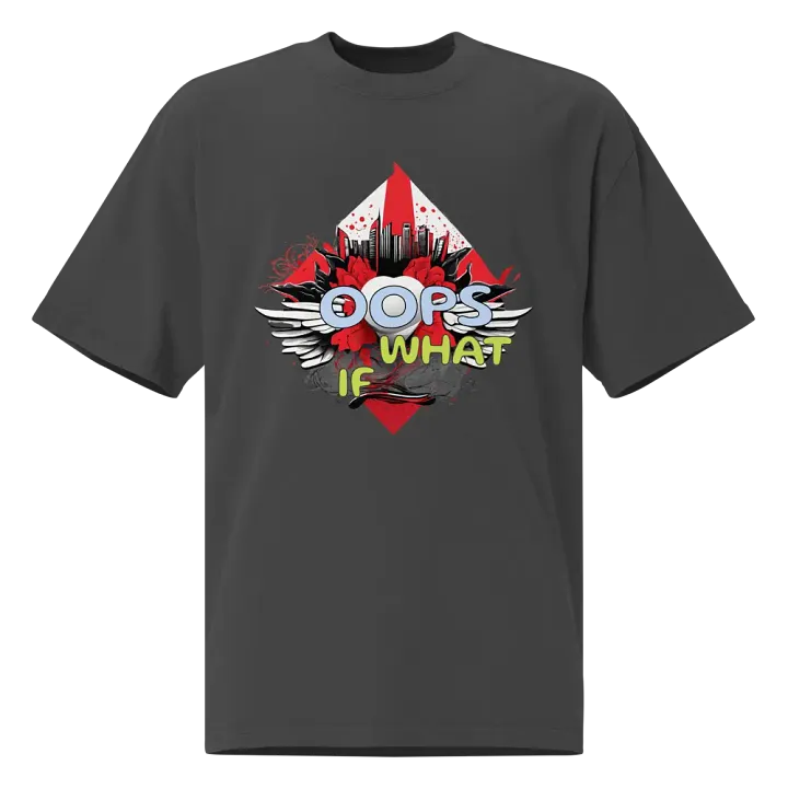 OOPS WHAT IF Tee, Vintage Faded Shirt, Bold Graphic Gift product image (1)