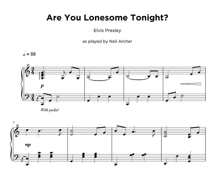 Are You Lonesome Tonight Sheet Music product image (1)