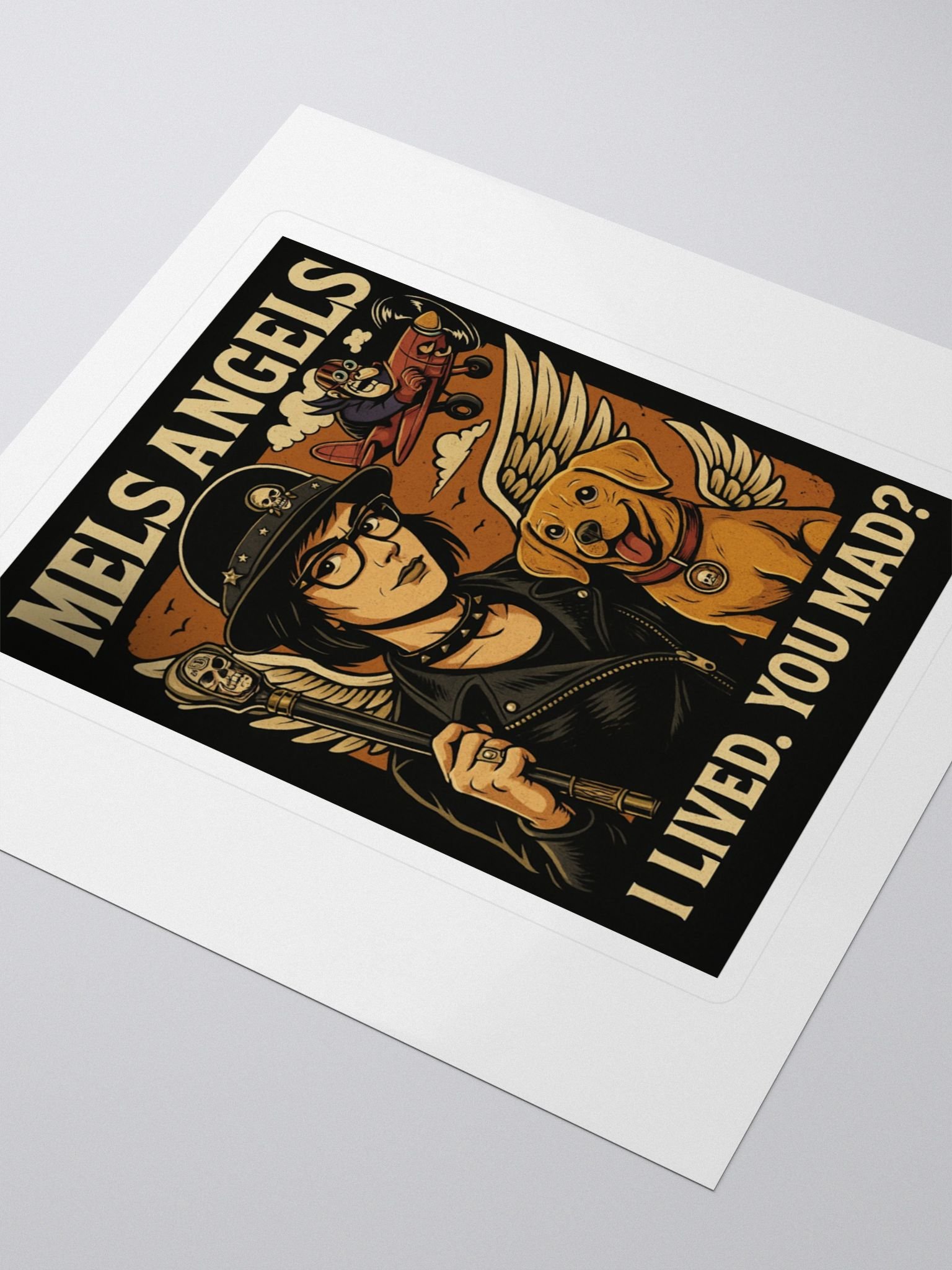 “I Lived. You Mad?” Vinyl Sticker – Mel’s Angels Edition product image (3)