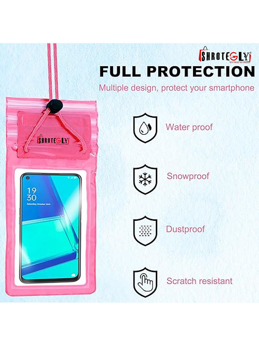 Waterproof Mobile Cover ( UNIVERSAL SIZE, Pack Of 4 ) Colour May Be Vary product image (4)