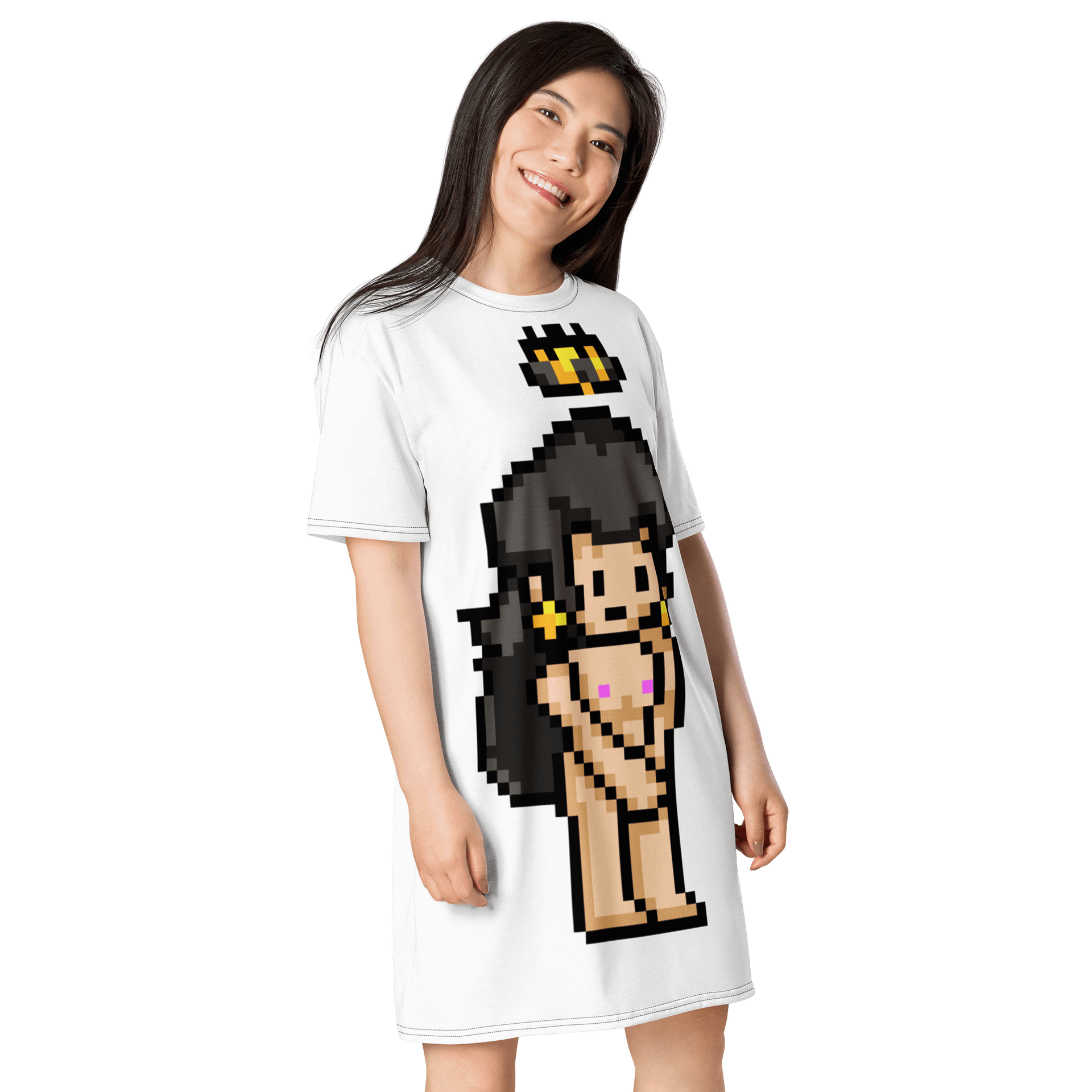 Pixel Queen 👑 T-Shirt Dress #17 product image (4)