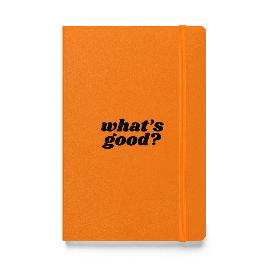 "What's Good?" Lined Notebook (Orange/Black) product image (1)