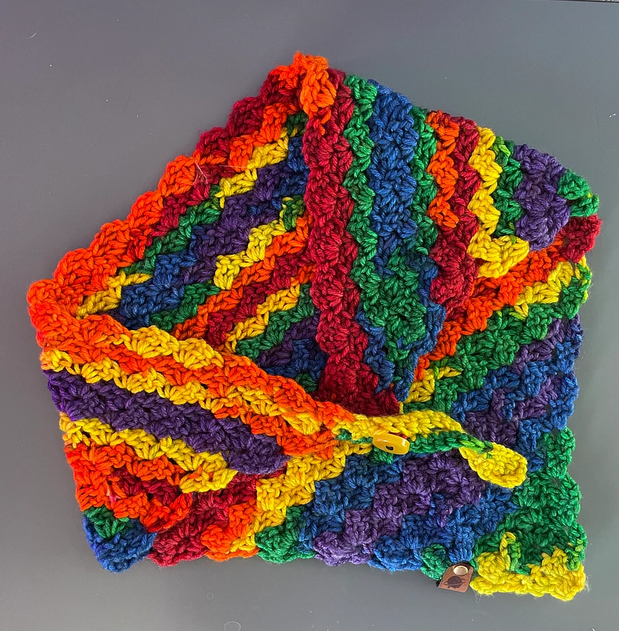 Giant Rainbow Crochet Bandana product image (2)