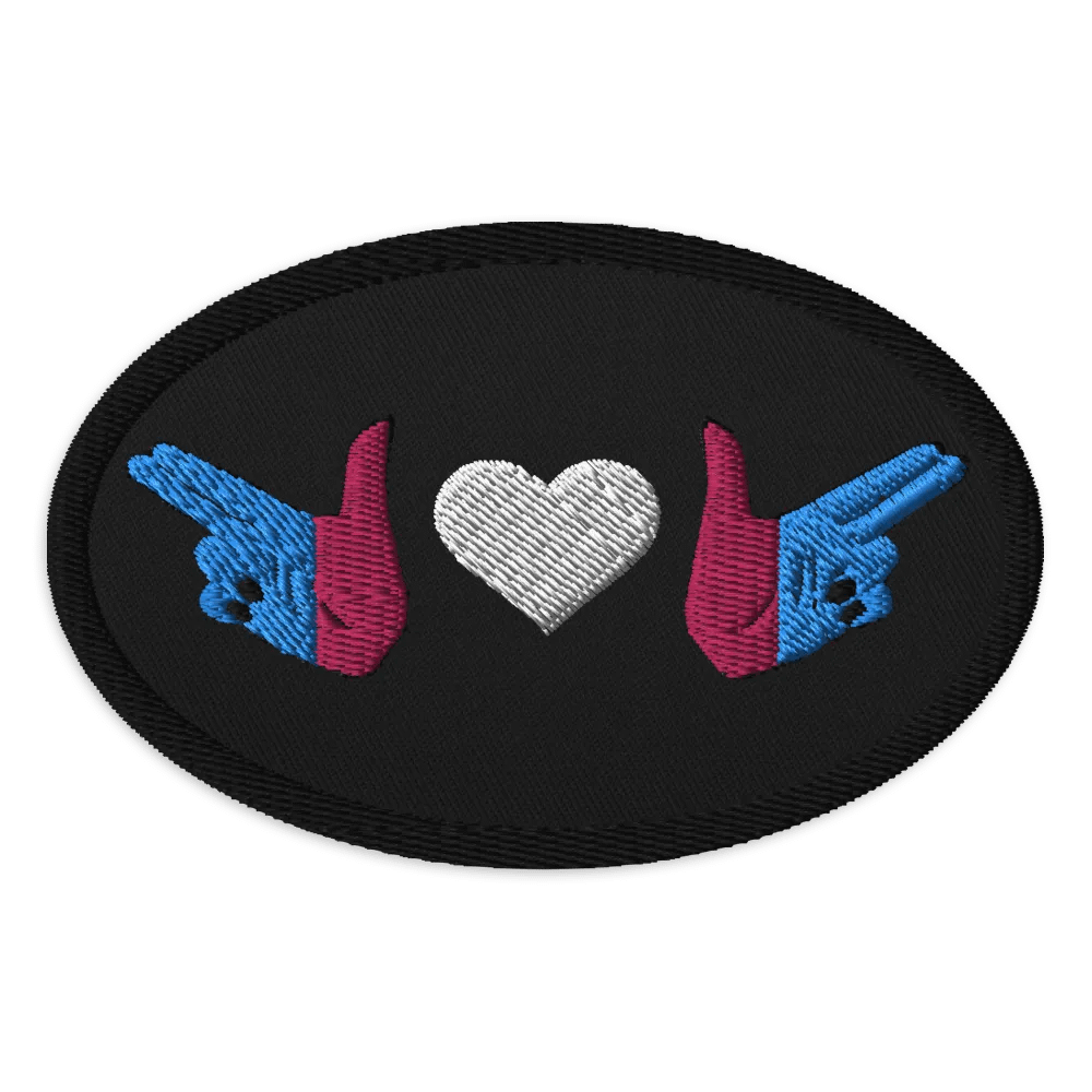 Finger Guns (trans flag) Patch product image (1)