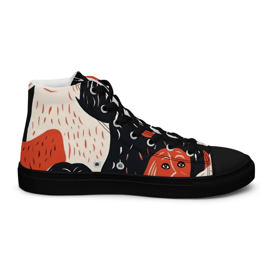 'Puppy Love' Printed Men's High Top Canvas Shoes product image (11)