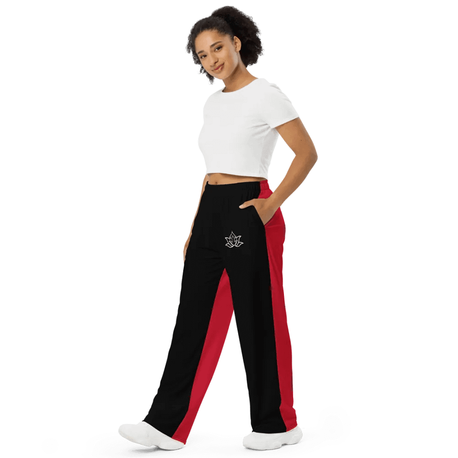 Burning Lotus Unisex wide-leg pants product image (10)