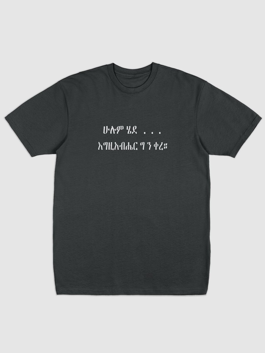 Hulum Hede Egziabher Gen Kere – Powerful Ethiopian Orthodox Faith Quote-Heavyweight Tee product image (1)