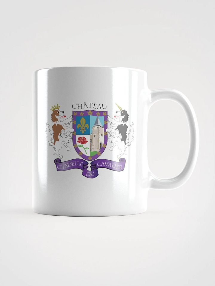 White Glossy Mug with Citadelle Coat of Arms product image (1)