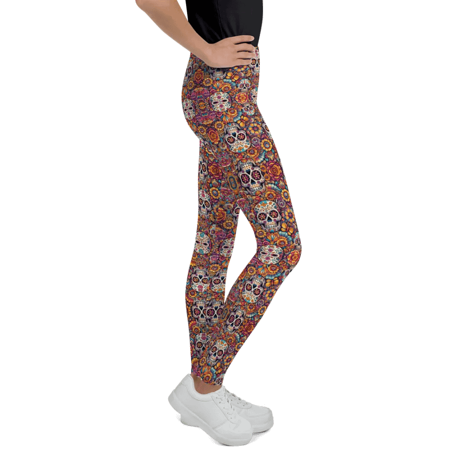 Fiesta Skulls Youth Leggings product image (12)