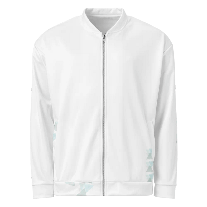 Turquoise Triangle Symmetry Bomber Jacket product image (2)