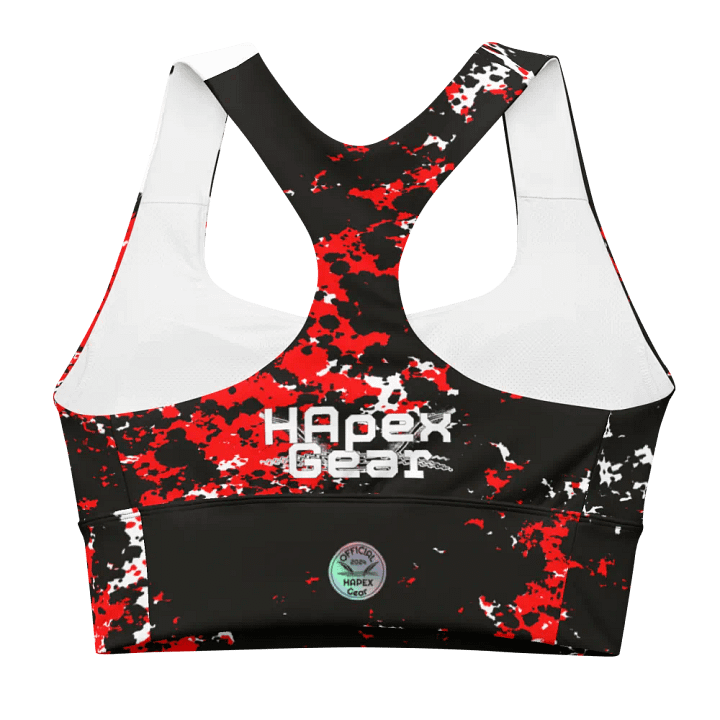 White HApex Gear Black Logo Longline Sports Bra product image (2)