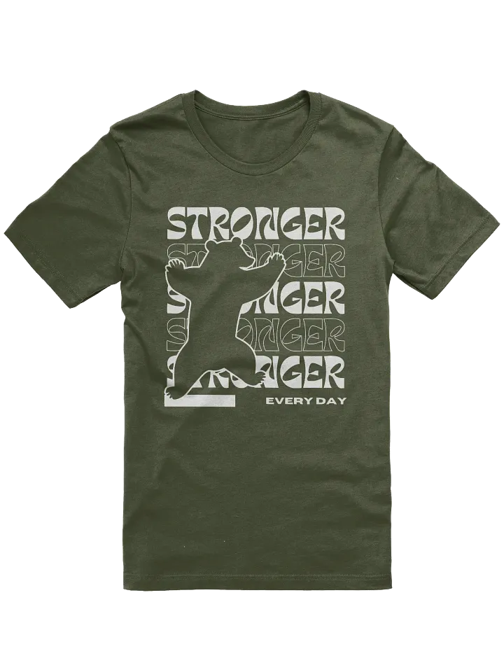 "Stronger Every Day" Supersoft T-Shirt – Bear Silhouette Design product image (1)