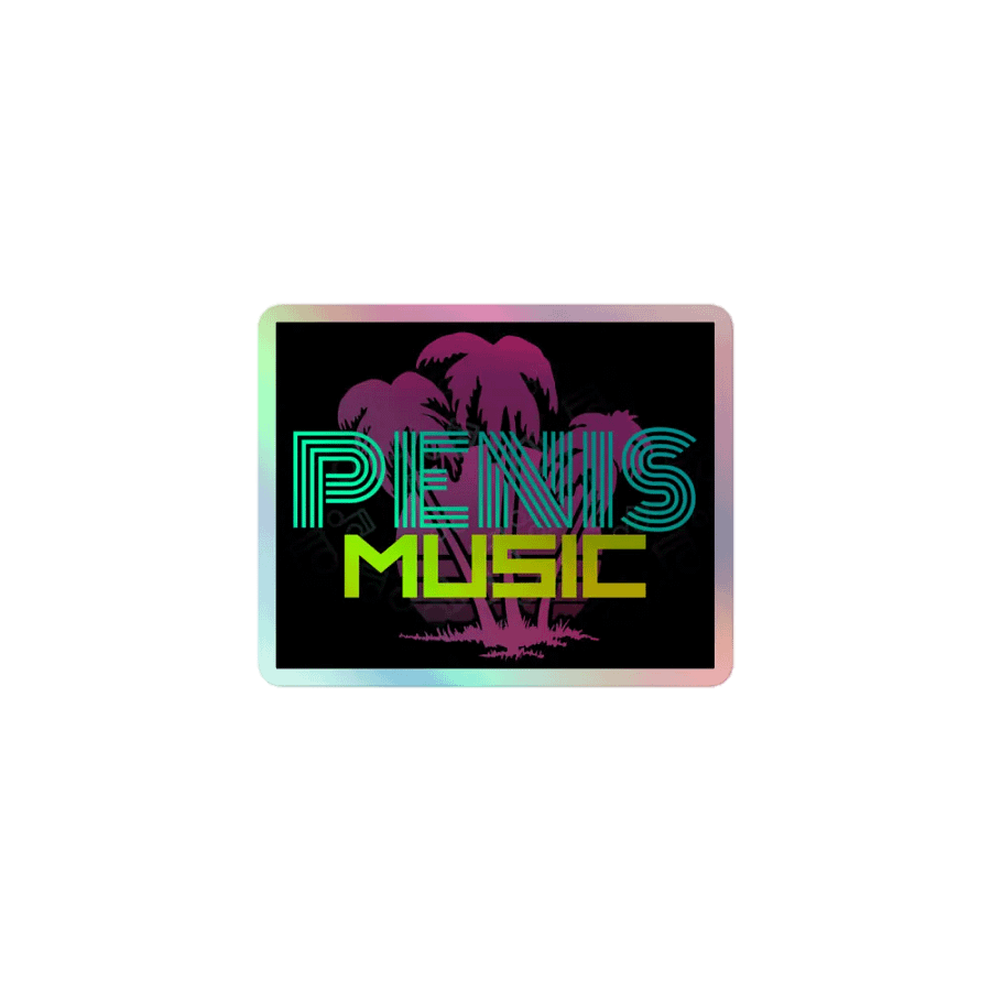 Penis Music holographic stickers product image (2)
