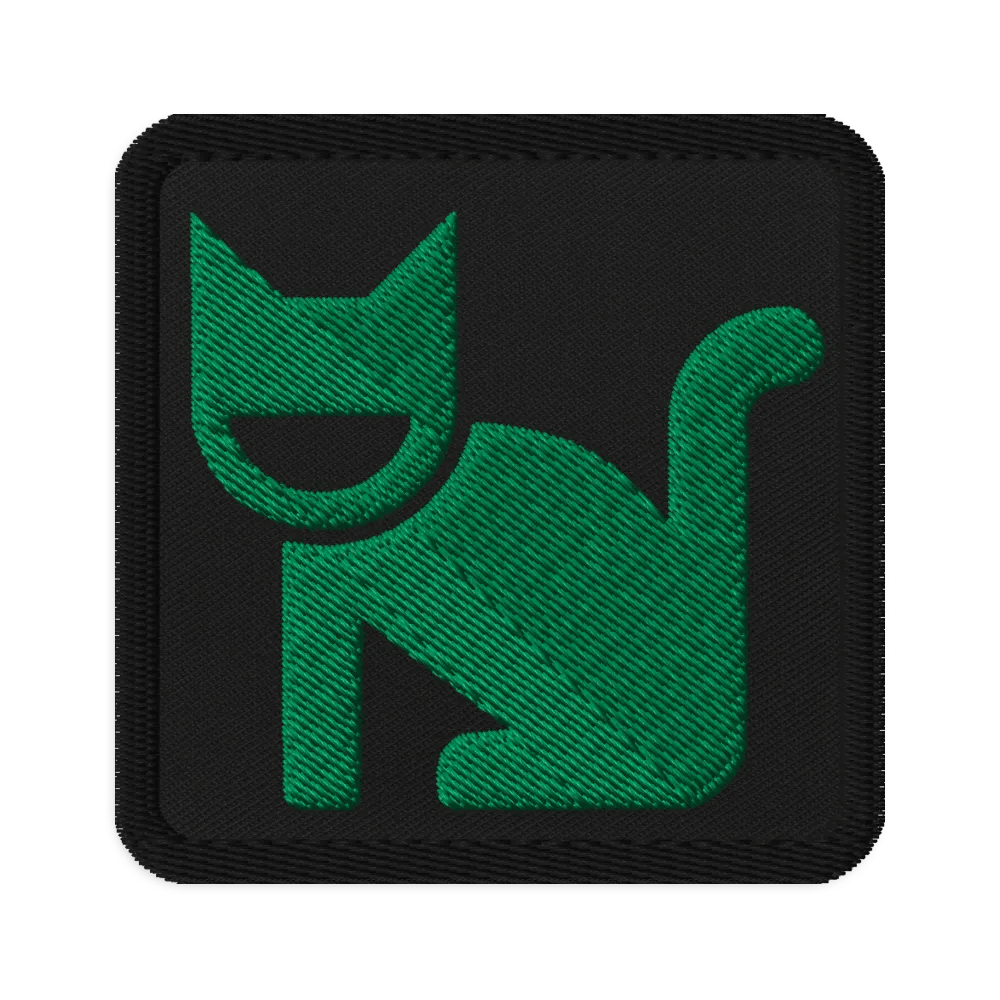 Happy Green Cat Patch product image (1)