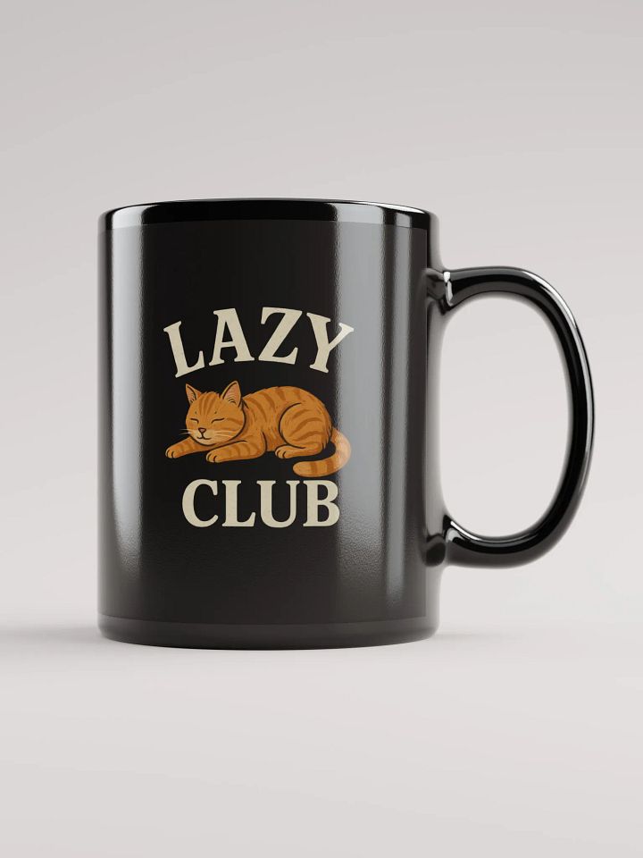 Lazy Club Black Glossy Mug product image (2)