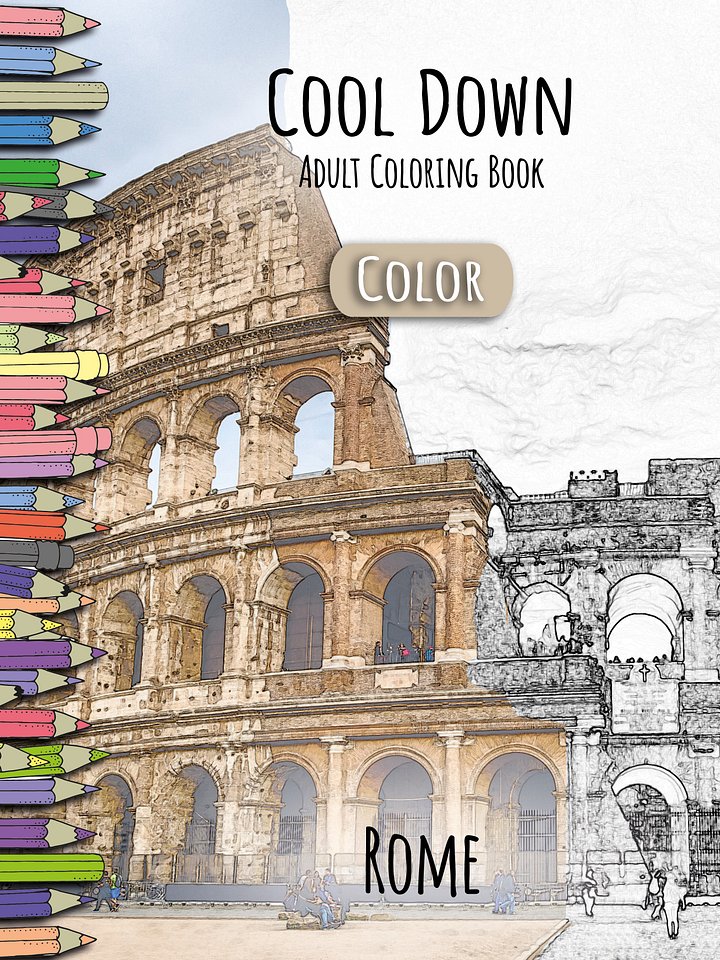 Cool Down [Color] | Adult Coloring Book: Rome product image (1)