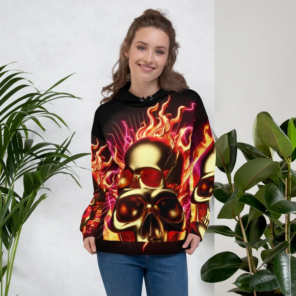 Fiery Golden Clothing - Unisex Skull Hoodie #7 product image (5)