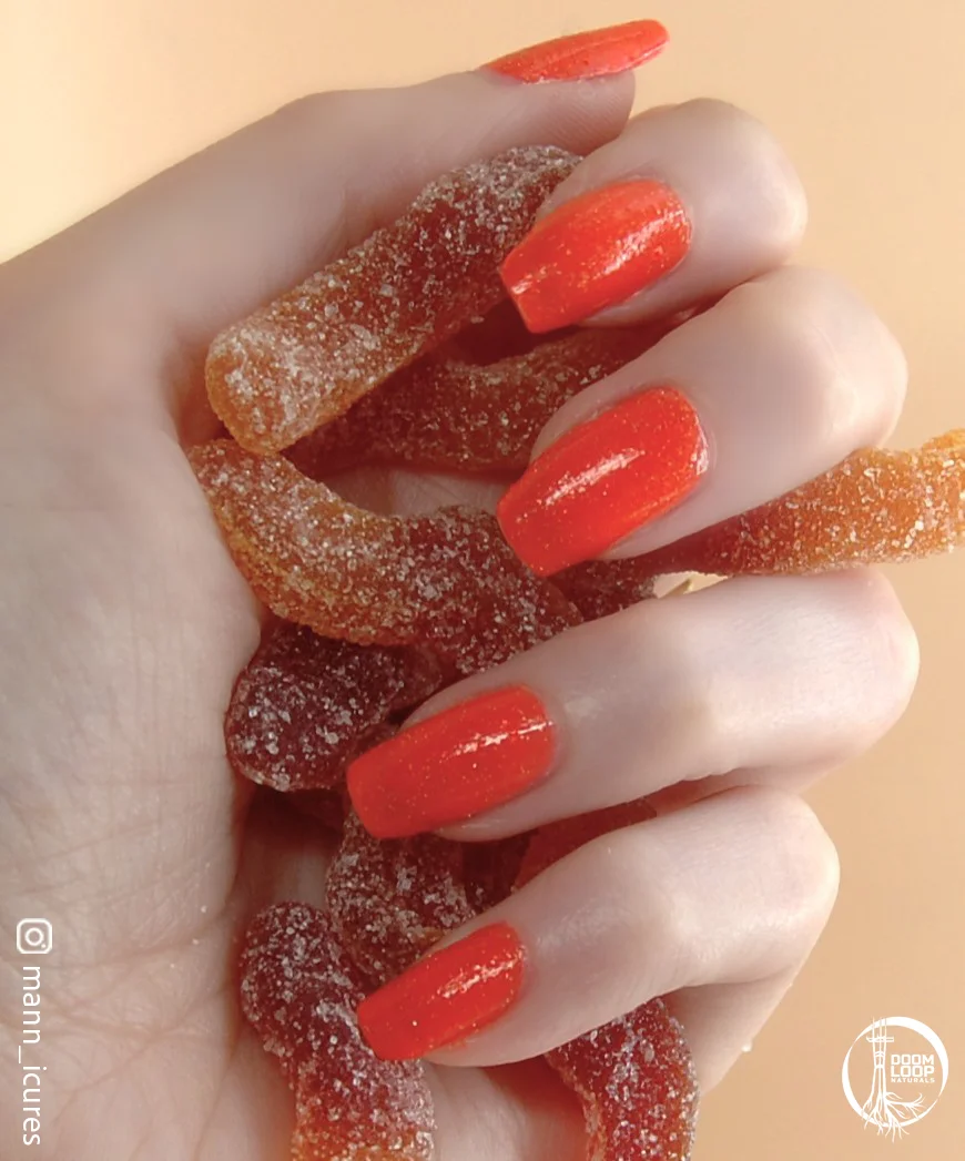 PERSISTENCE OF VISIONS - Neon Red-Orange Glitter Nail Polish product image (5)