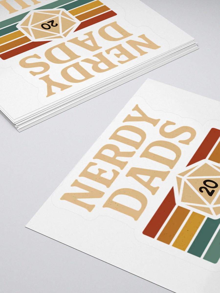 Nerdy Dads Kiss Cut Stickers product image (11)