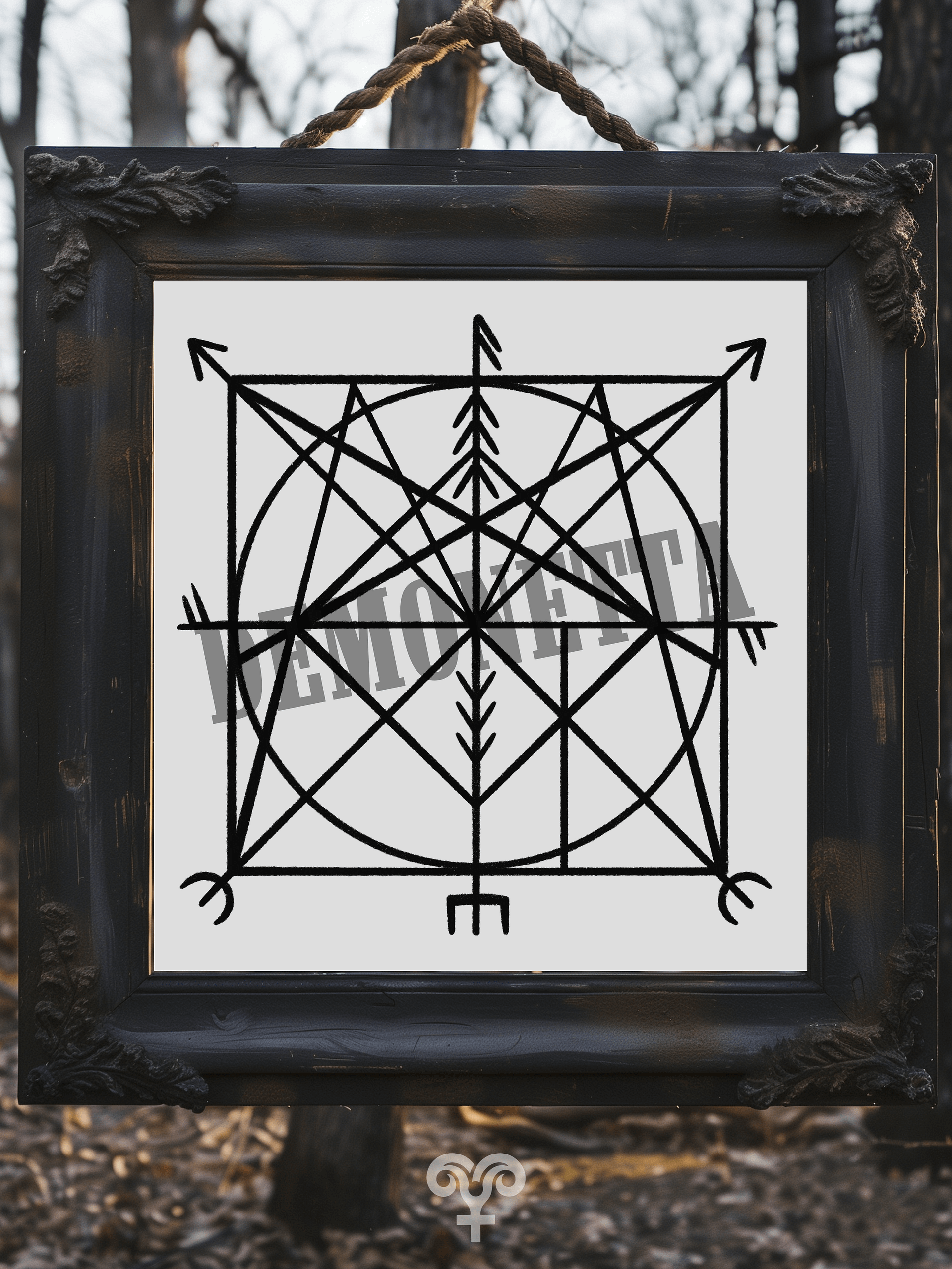 Norse MASCULINE ENERGY Bind Rune Sigil, for Power, Strength, Dominance, & Protection. product image (1)