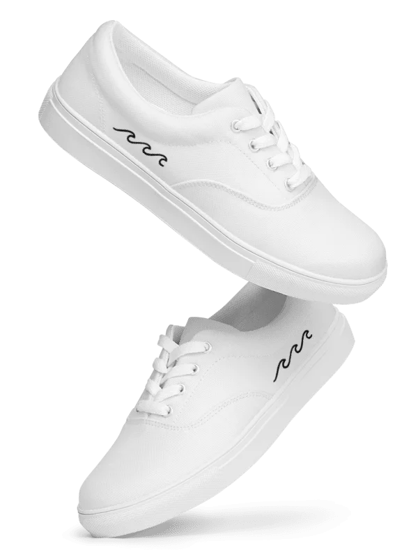 Surfing "Waves" Men's Lace-Up Canvas Shoes product image (1)