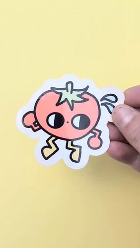 Turning a sticker into a figurine!