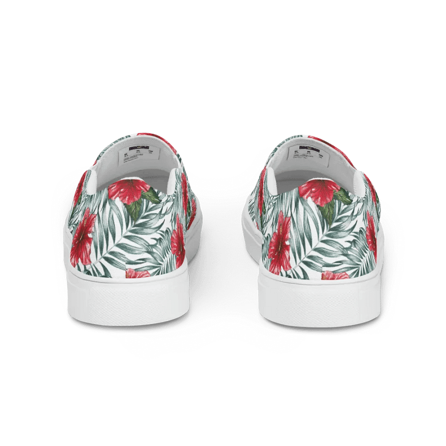 Hibiscus Leaf Design | Women's Slip-On Canvas Shoes product image (4)