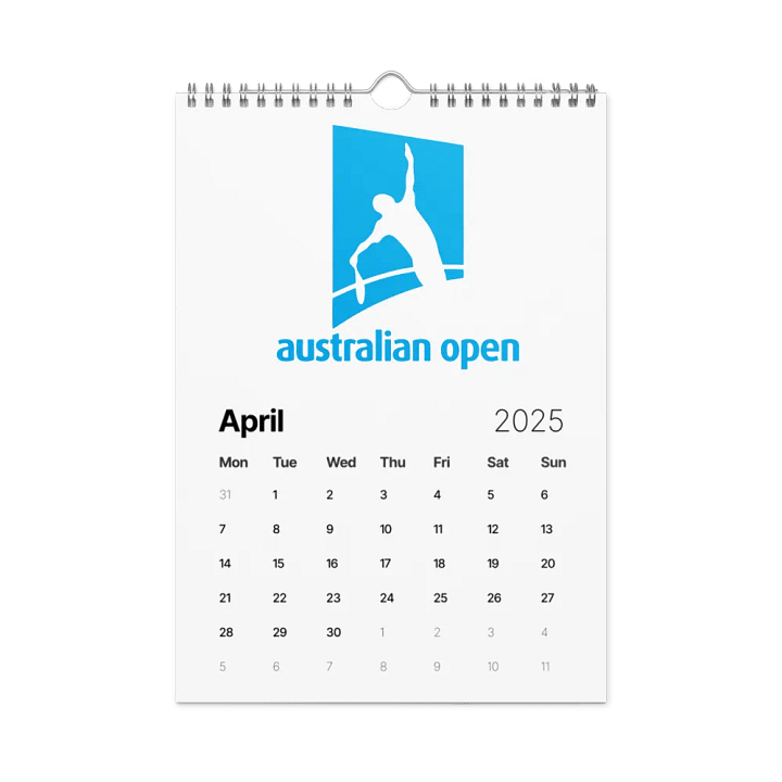 2025 Australian Open Wall Calendar product image (1)