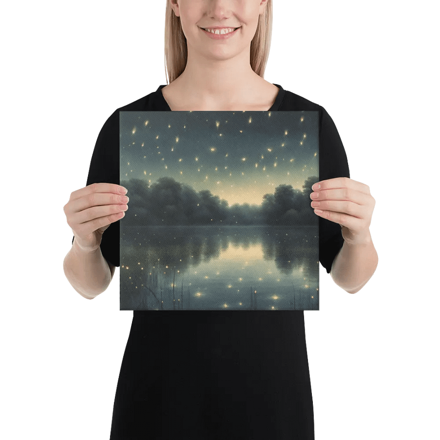 Evening Lake Scene With Fireflies Wall Art product image (2)