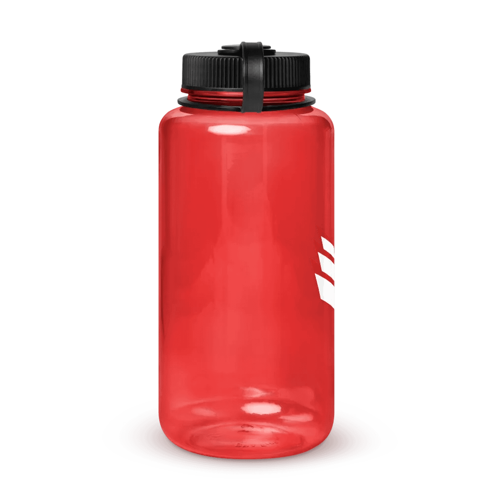 Wide Mouth Plastic Water Bottle - Red product image (4)