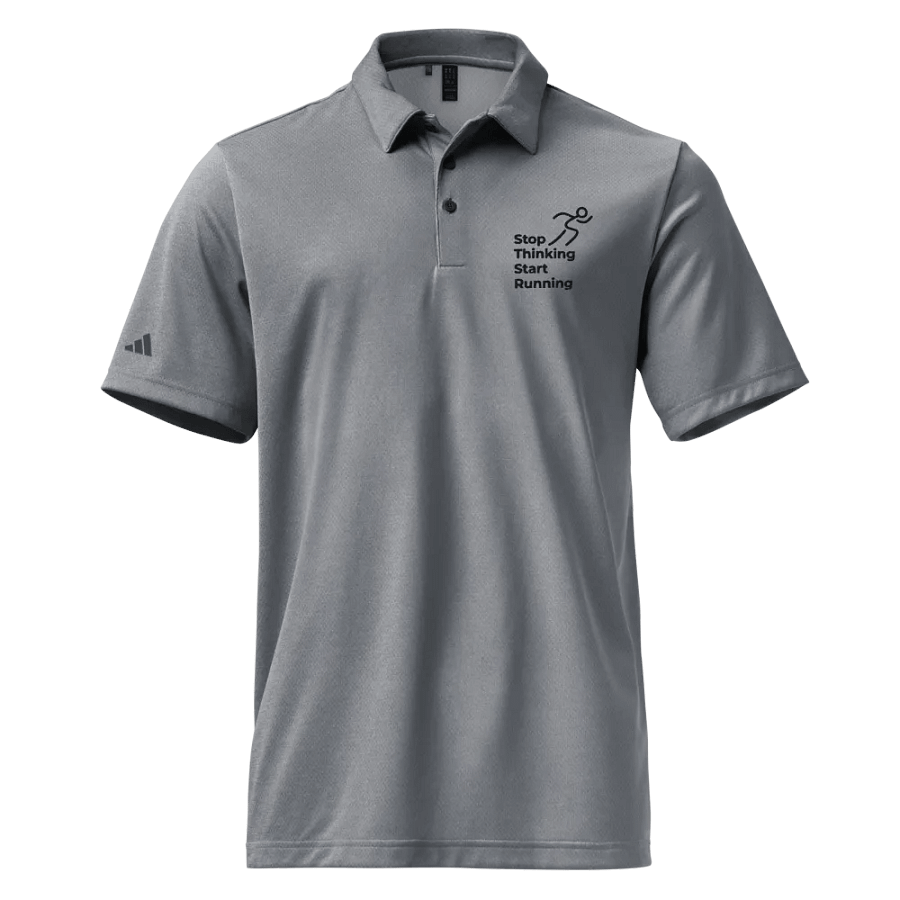 Adidas Navy Melange Motivational Polo Shirt product image (1)