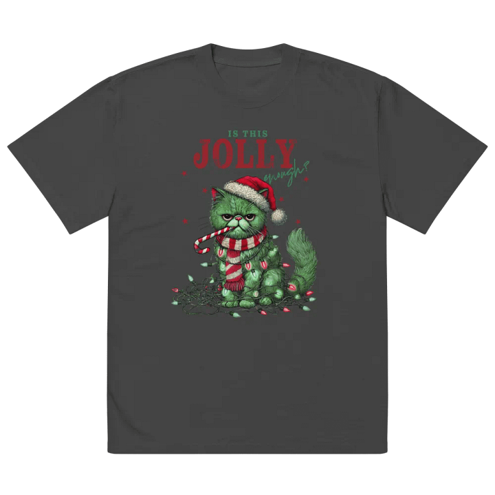 Oversized Faded T-Shirt - "Is This Jolly Enough? product image (2)