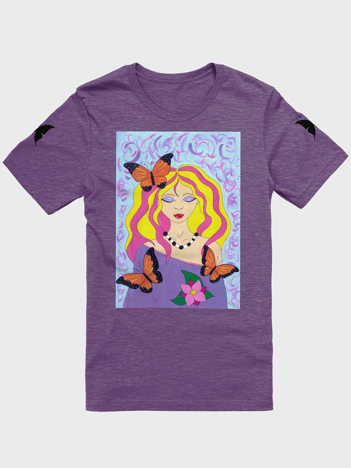 Butterfly spring woman (art by Dina R.) acrylic painting picture - Supersoft T-Shirt product image (4)
