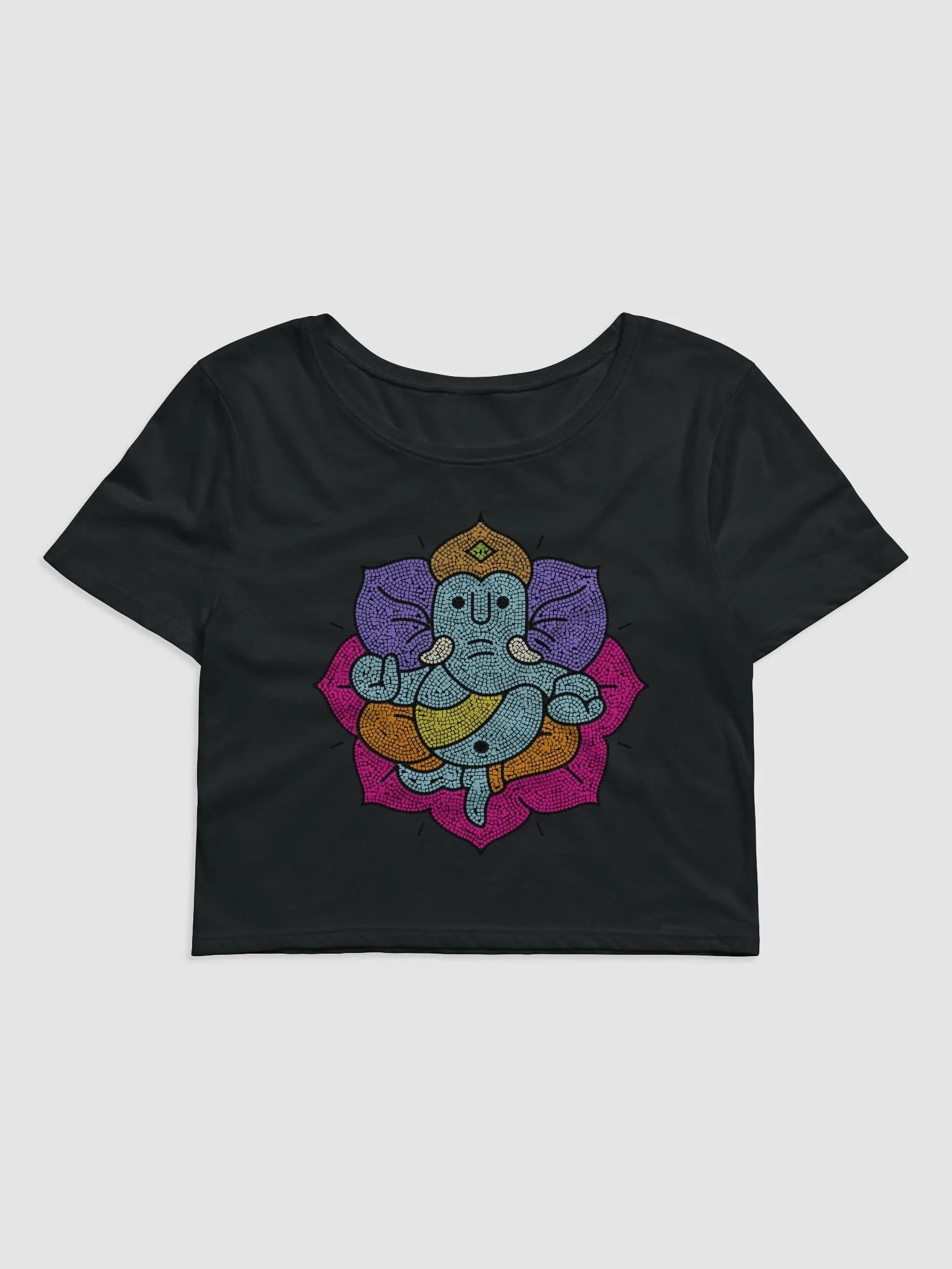 Ganesha Mosaic Crop Tee product image (1)