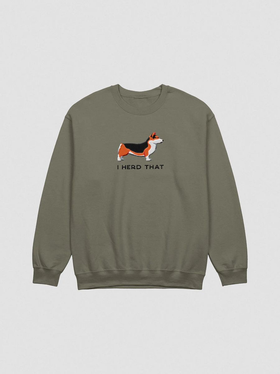 I Herd That Sweatshirt (Embroidered) of a Pembroke Welsh Corgi(Red Tricolor) product image (4)