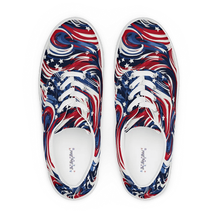 Patriotic Swirl Women's Canvas Shoes product image (2)